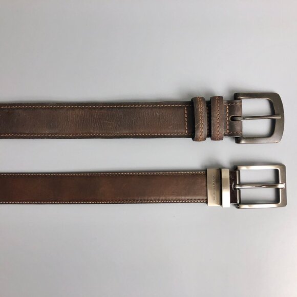 2 Pack Leather Belts Like New 1 Reversible and 1 Rustic (very nice) - Picture 11 of 13